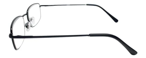 Calabria R754 Mens Rectangular Spring Hinge Metal Frame Reading Eyeglasses 50 mm 4