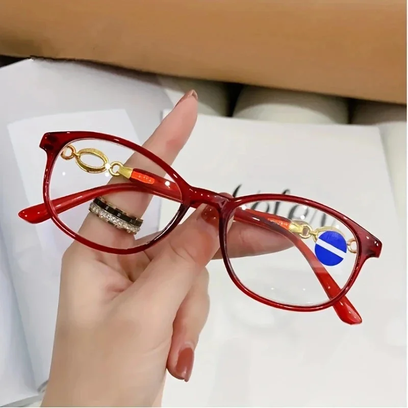 Classic Rimless Titanium Reading Glasses Women Women Reader Large Eyeglass Frame 3