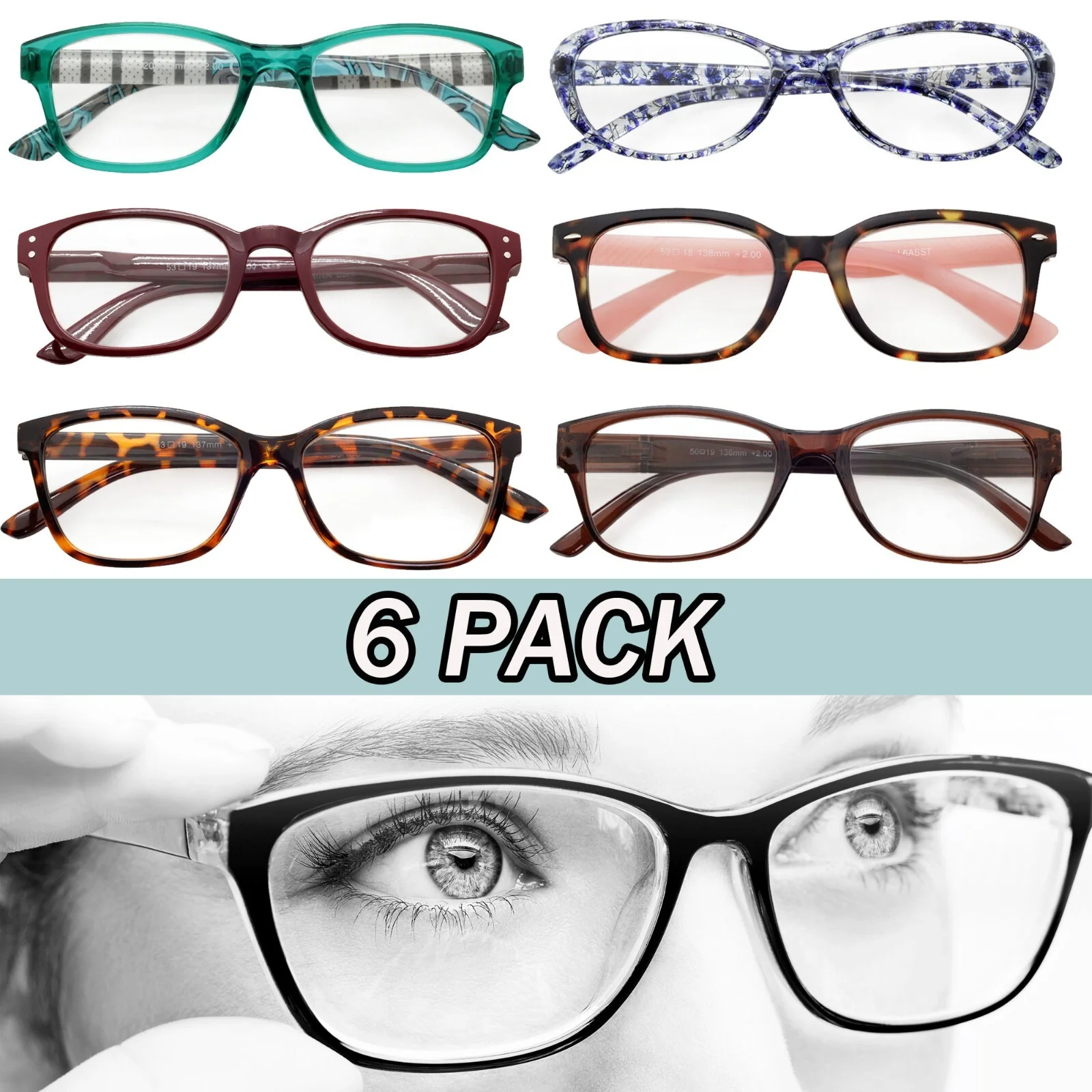 Mens Womens Reading Glasses Readers 4 Pack New Basic All Black Frame Eyeglasses 3