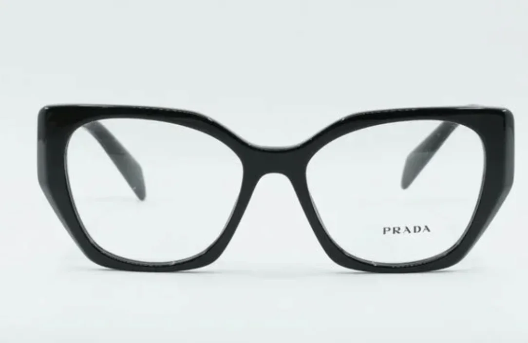 New Prada Reading Glasses VPR 18W 1AB-1O1 54-17 145 Black Cat Eye Frames Readers 3