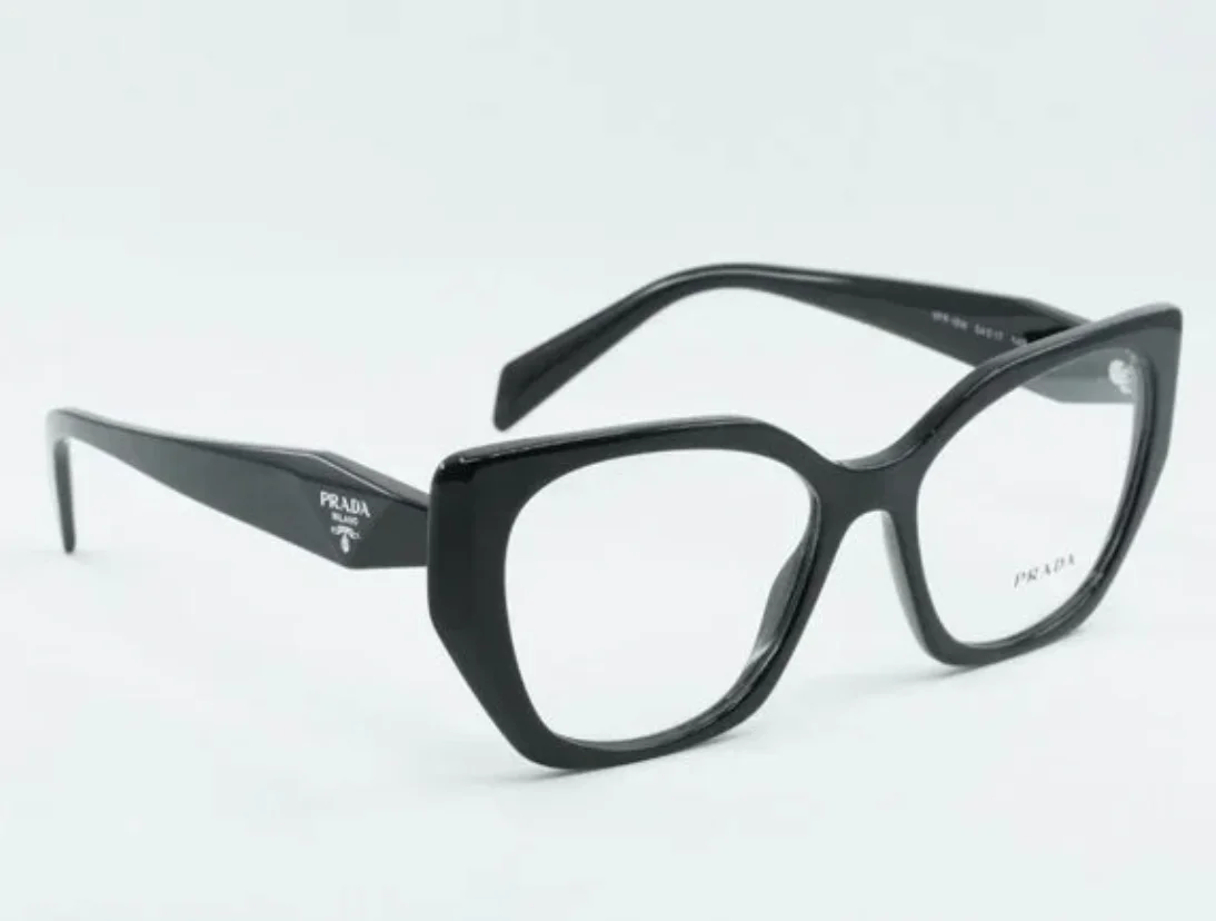 New Prada Reading Glasses VPR 18W 1AB-1O1 54-17 145 Black Cat Eye Frames Readers 4