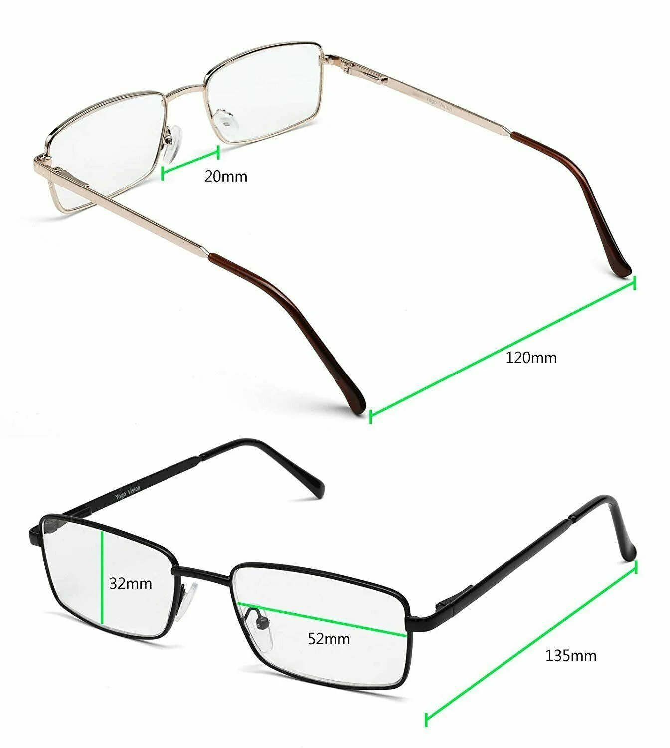 READING GLASSES 1 Metal Full Rim Glasses for men and woman different colors 2